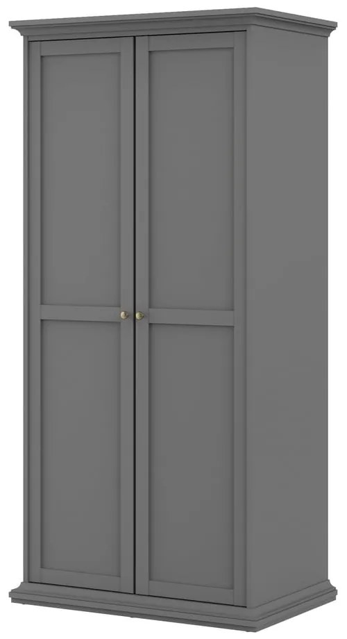 Sivá šatníková skriňa 96x201 cm Paris – Tvilum