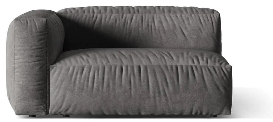 Sivý zamatový modul pohovky (ľavý roh) Martina – Micadoni