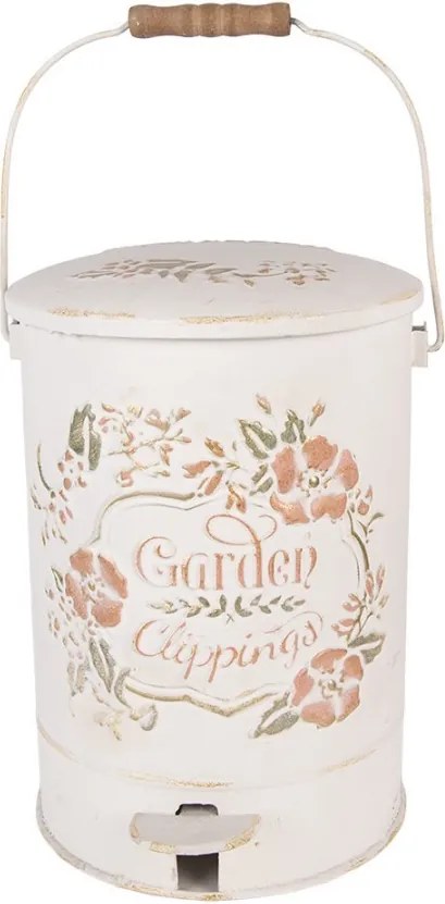Pedal Bin 25x27x32 Cm White Metal - 25*27*32 cm
