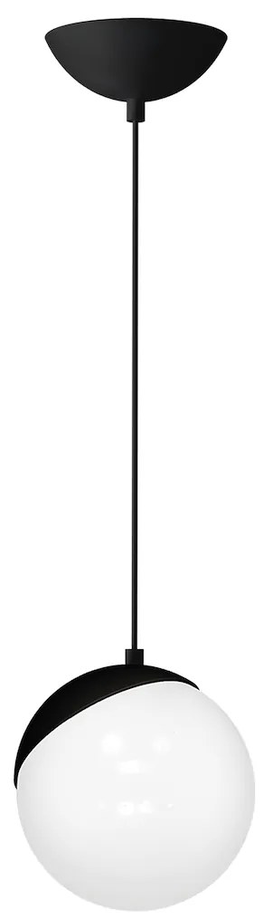 Závesné svietidlo Sfera, 1x biele sklenené tienidlo, b
