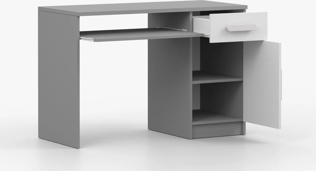 Písací stôl SMYK - šedý/biely (viac variant)
