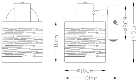 Globo 15342-1 - Nástenné svietidlo TUNNO 1xE14/15W/230V