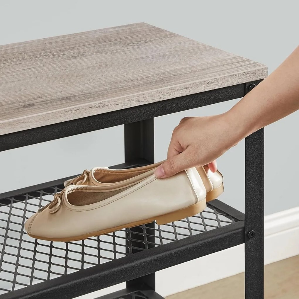 Botník E1078 GREY, šedá, 2 poschodia