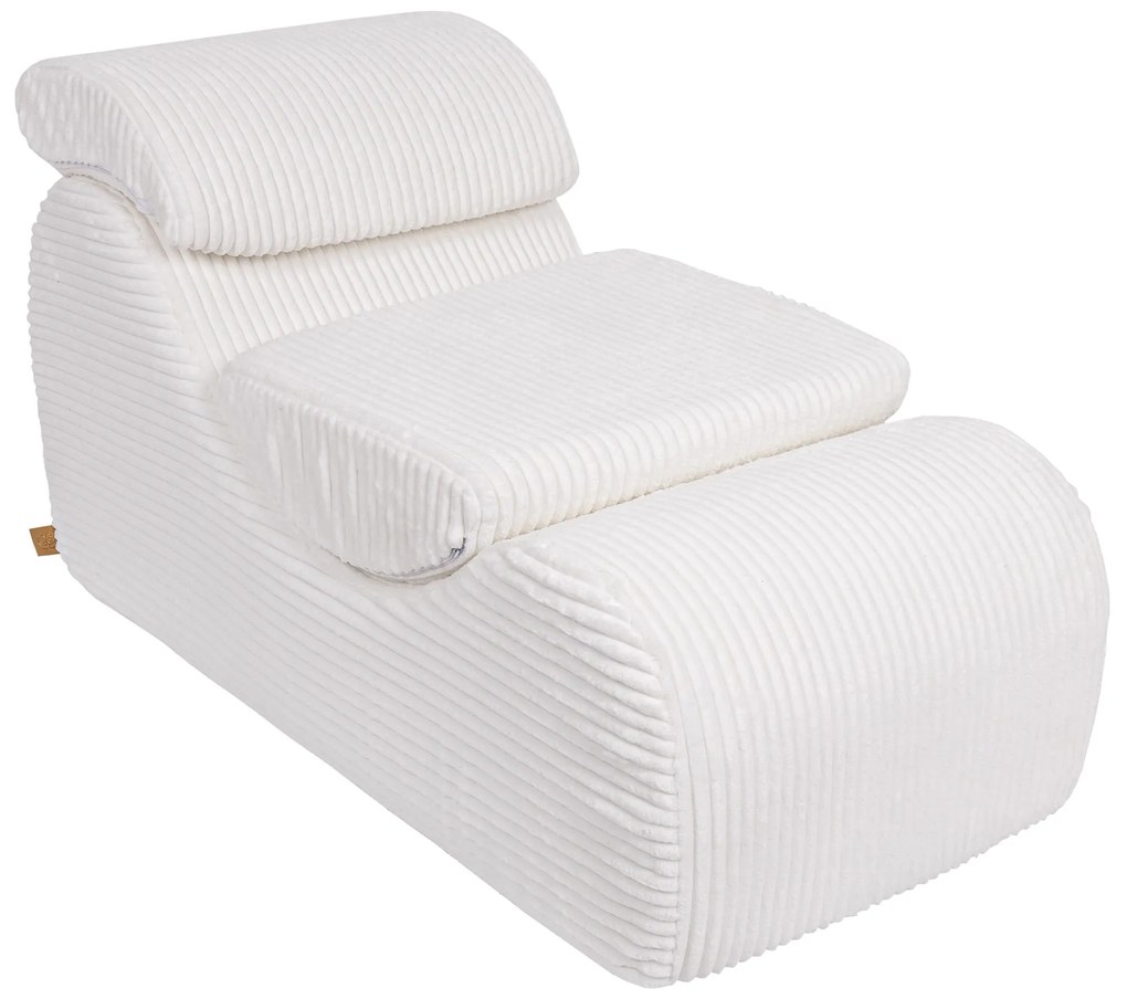 MeowBaby® Detské dizajnové kreslo Wave White