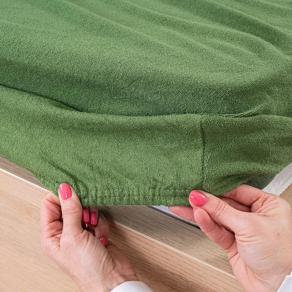 4Home froté prestieradlo oolivovozelená, 180 x 200 cm