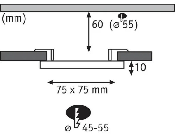 Paulmann 92390 - LED/4,5W IP44 Kúpeľňové podhľadové svietidlo VARIFIT 230V