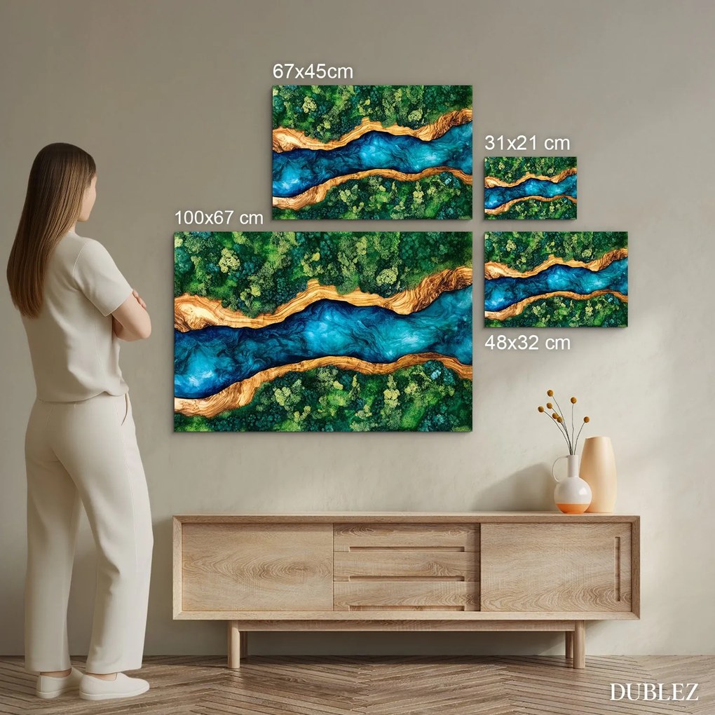 DUBLEZ | Tlačený machovo epoxidový obraz - Nature