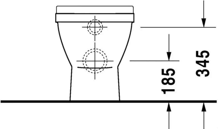 Duravit Starck 3 - Stojace WC, 6 l, 36 x 56 cm, biele 0124090000