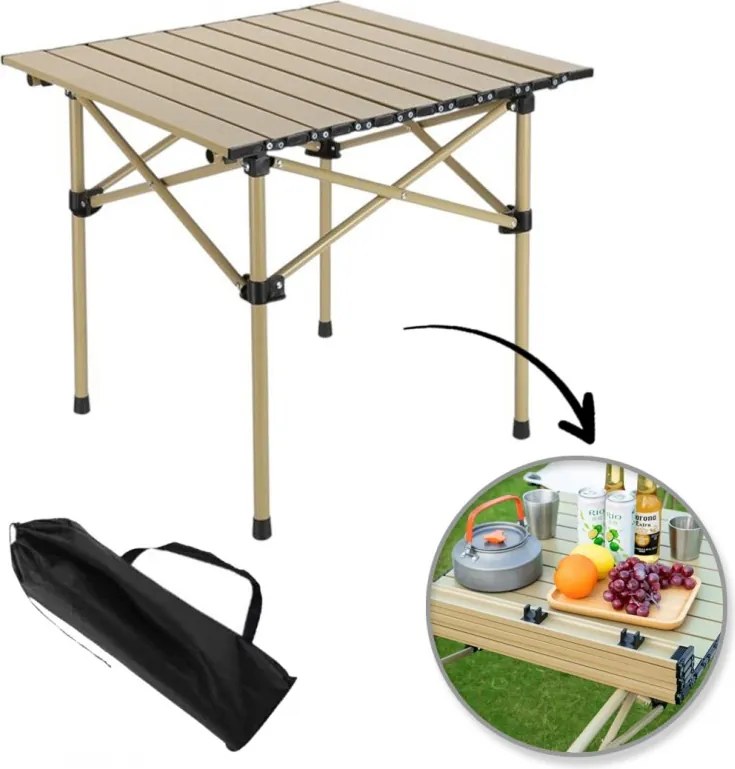 Cateringový stôl CATERFOLD 53x51 cm, béžový