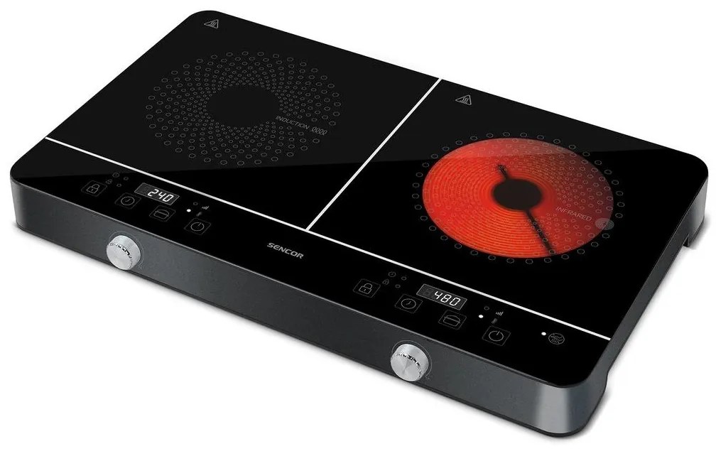 Sencor - Dvojzónový indukční varič s LCD displejom 3400W/230V