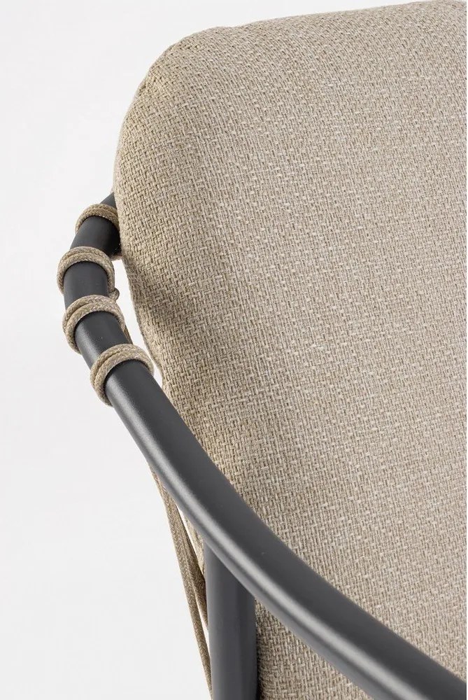 Svetlohnedá kovová záhradná stolička Edvige – Bizzotto