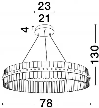 LED stmievateľný platinum zlaté moderné svietidlo Kezo-78