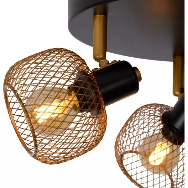 Lucide 77978/13/02 - Bodové svietidlo MAREN 3xE14/13W/230V čierna/mosadz