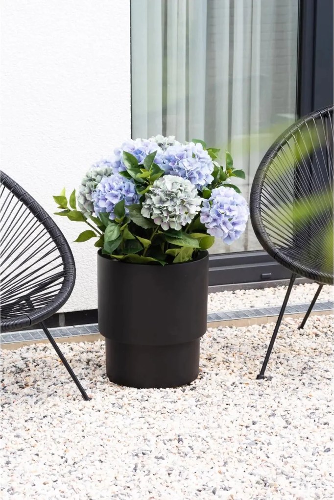 Kvetináč ESCADA, sklolaminát, výška 40 cm, čierna