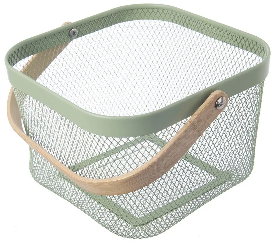 Drôtený kovový košík 24,5x24,5x30 cm Greenish – Orion