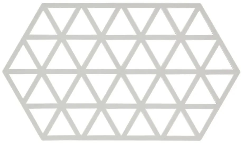Svetlosivá silikónová podložka pod horúce nádoby Zone Triangles