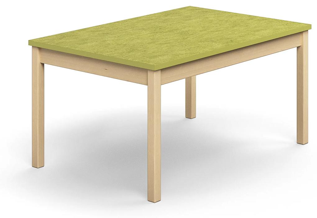 Stôl DECIBEL, 1200x800x590 mm, akustické linoleum - zelená