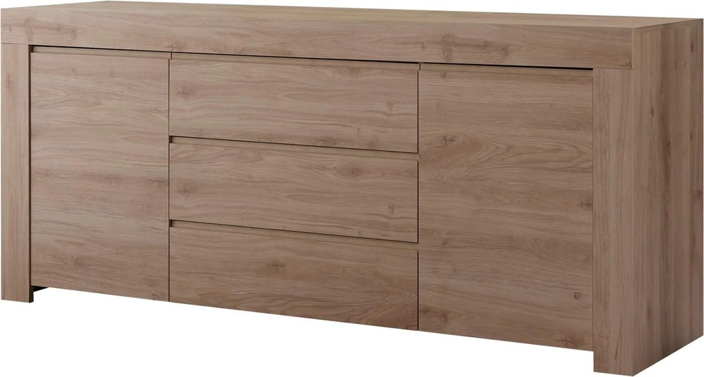 XXXLutz ŠIROKÁ KOMODA, farba duba, 184/81/42 cm MID.YOU - Komody - 001844004302