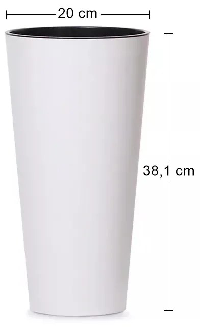 Plastový kvetináč DTUS200 20 cm - biela