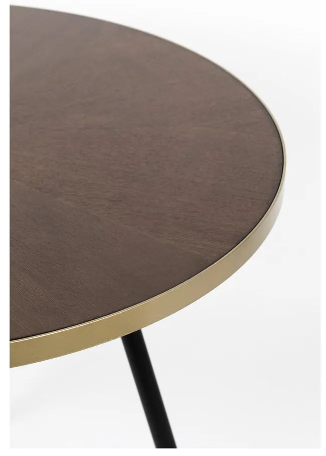 Okrúhly jedálenský stôl s doskou v dekore orechového dreva ø 91 cm Denise – White Label