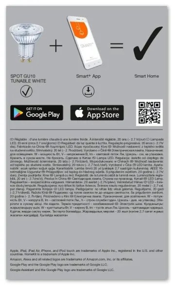 SADA 3x LED Stmievateľná žiarovka SMART+ GU10/5W/230V 2700K-6500K - Ledvance