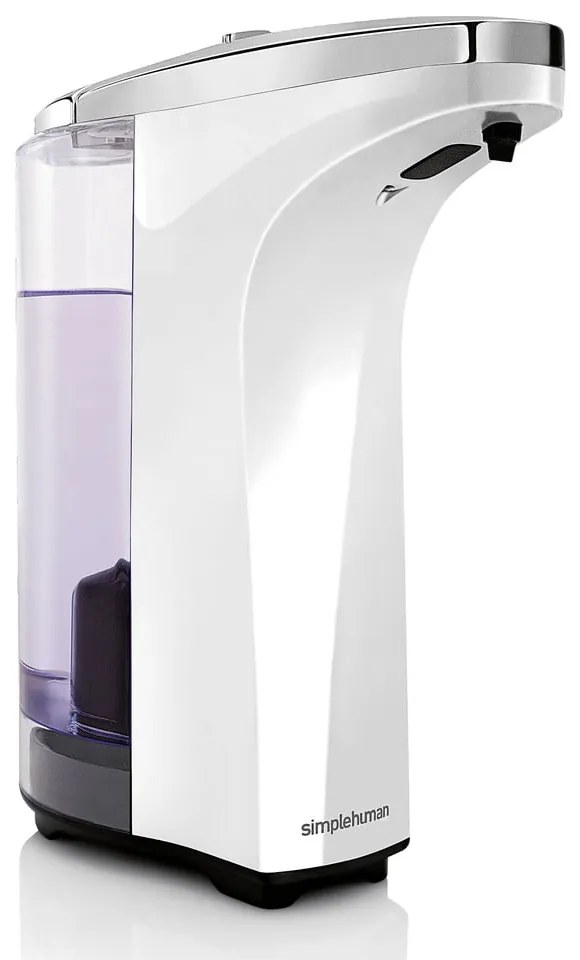 Biely automatický plastový dávkovač mydla 237 ml - simplehuman