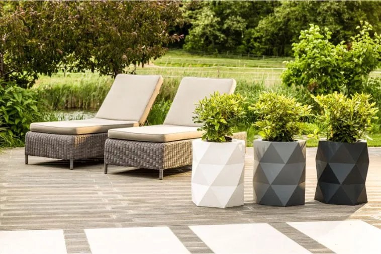 MONUMO Dizajnový kvetináč MONUMO MODENA antracit