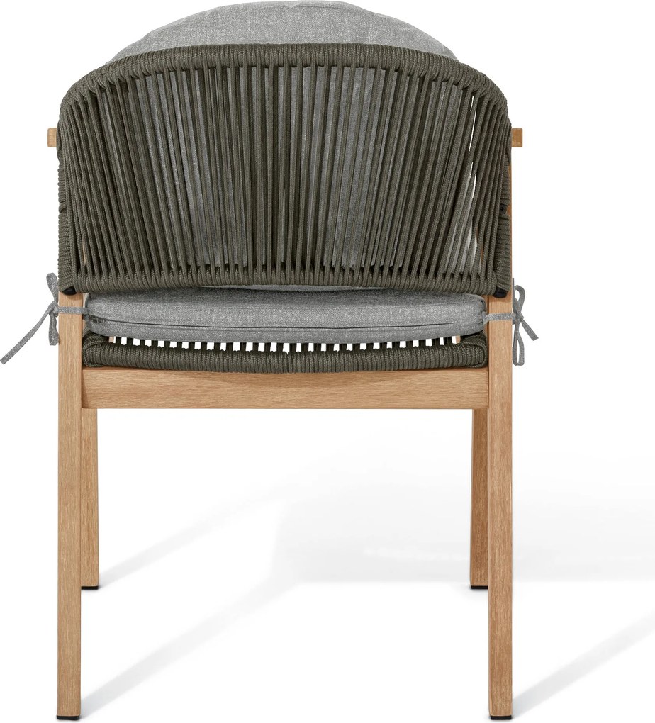 Pohodlné záhradné kreslo s textilným výpletom