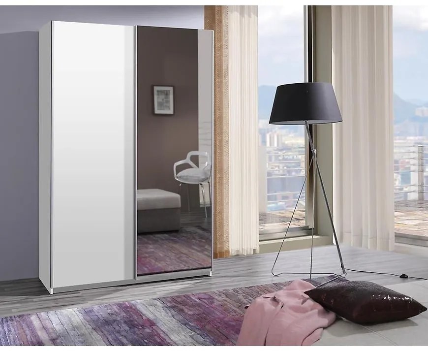 Skriňa Fifi White/zrkadlo 135 cm