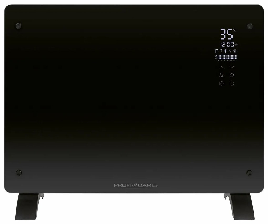ProfiCare GKH 3118 sklenený konvektor 1500 W, čierna