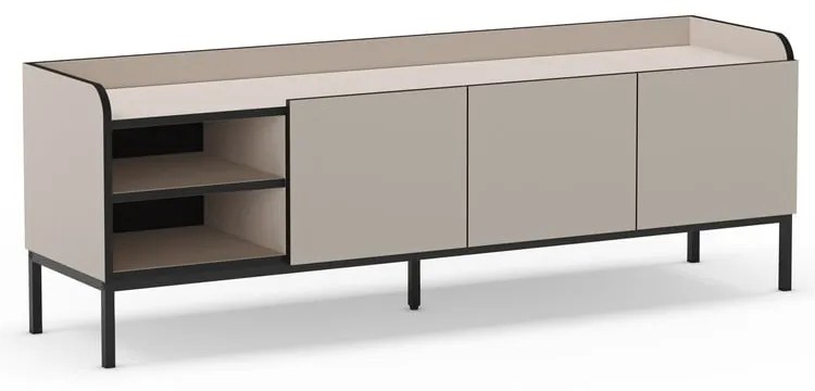 Krémový TV stolík 160x55x42 cm Adara – Marckeric