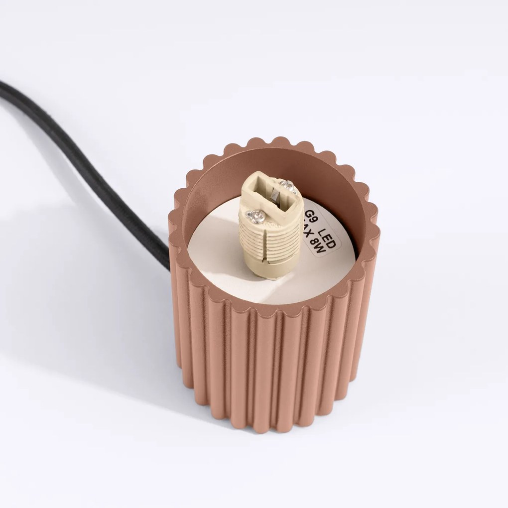 Stolná lampa Halo, 1x biele sklenené tienidlo, br