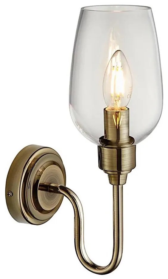 Endon 107792 - Nástenné svietidlo STOURTON 1xE14/6W/230V mosadz