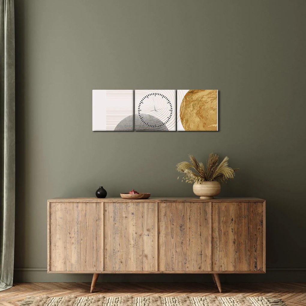 Obraz - Rustic Arches N⁰2 (s hodinami) (90x30 cm)