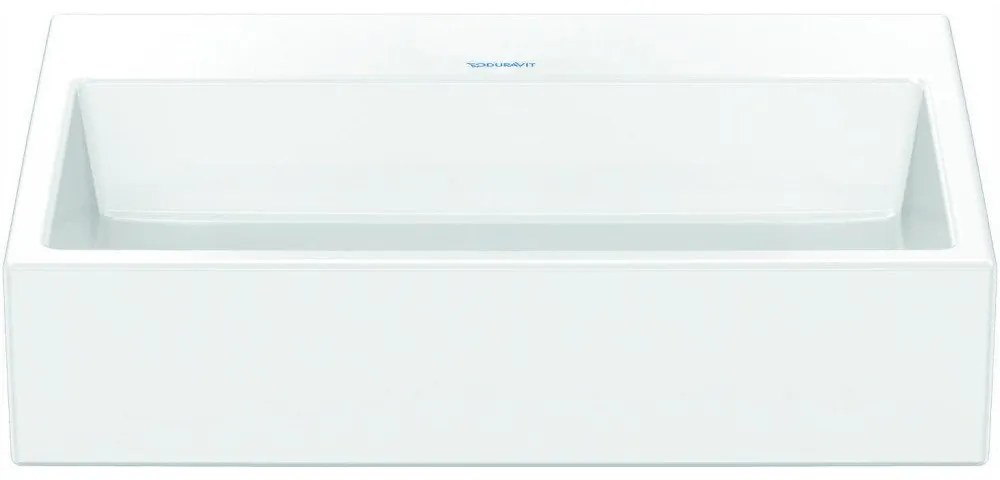 DURAVIT Vero Air obdĺžniková umývadlová misa bez otvoru, bez prepadu, 600 x 470 mm, biela, s povrchom WonderGliss, 23526000701