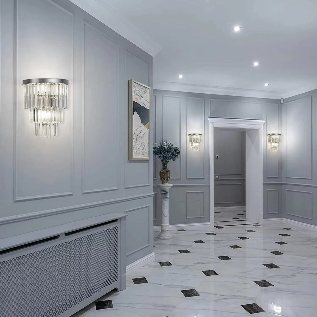 Toolight Toolight, nástenné svietidlo 1xE14, APP1536-1W, chrómová, OSW-06162