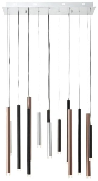 Brilliant - LED stmievateľný luster na lane CEMBALO LED/60W/230V chróm/čierna/hnedá