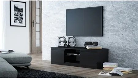 TV stolík LCD glass 120 cm čierna lesklá