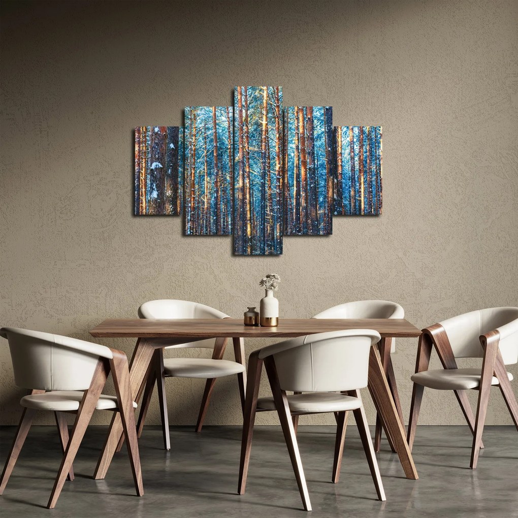 Obraz - Zimný les (150x105 cm)