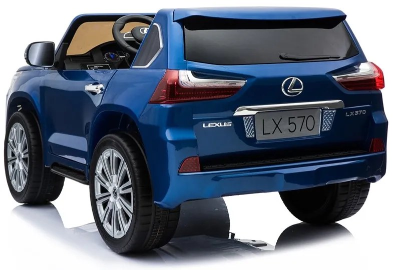 RAMIZ ELEKTRICKÉ AUTÍČKO LEXUS LX570 - LAKOVANÉ - MODRÉ - MOTOR - 4x45W BATÉRIA - 12V10Ah - 2023