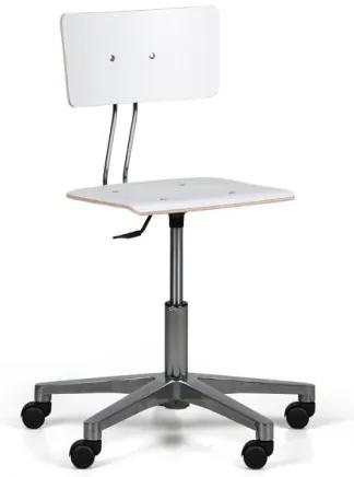 Antares Pracovná stolička SALLY, nízka, na kolieskach, biela