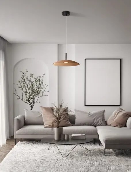 LED čierno-moca hnedé moderné svietidlo Polifemo 40
