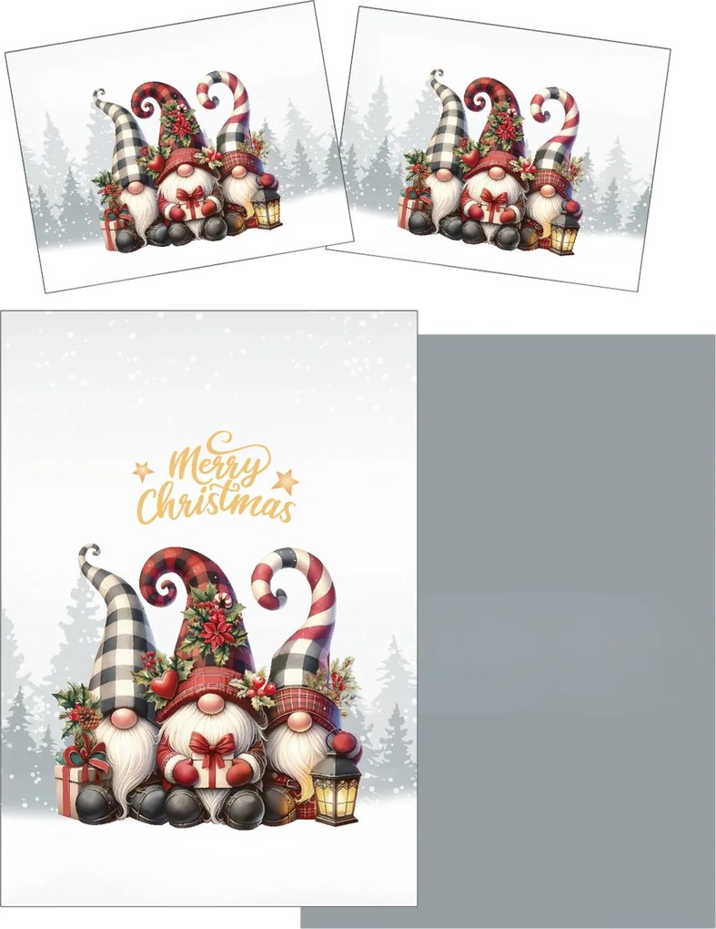 3D obliečky z mikrovlákna TRIO GNOMES farebné Rozmer obliečky: 70 x 90 cm | 140 x 200 cm
