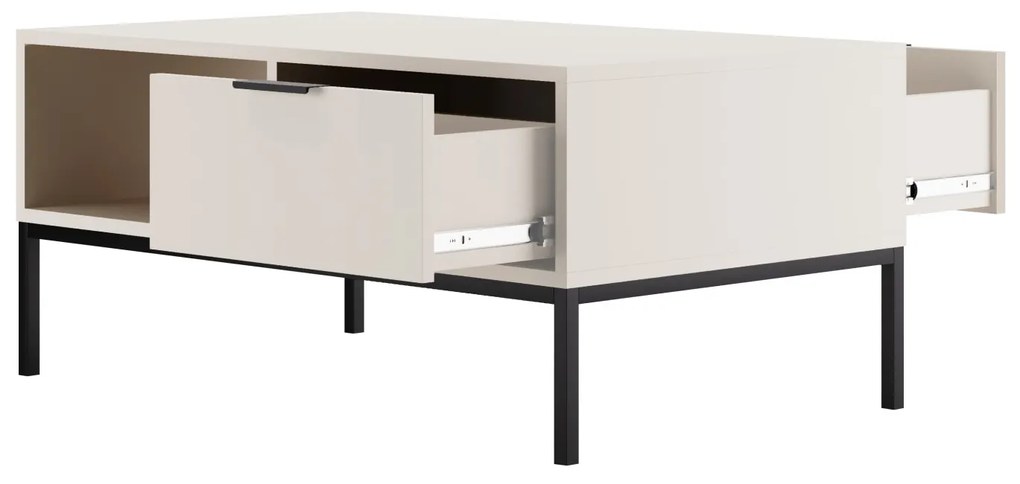 Konferenční stolek Austin 100 cm černý/bílý