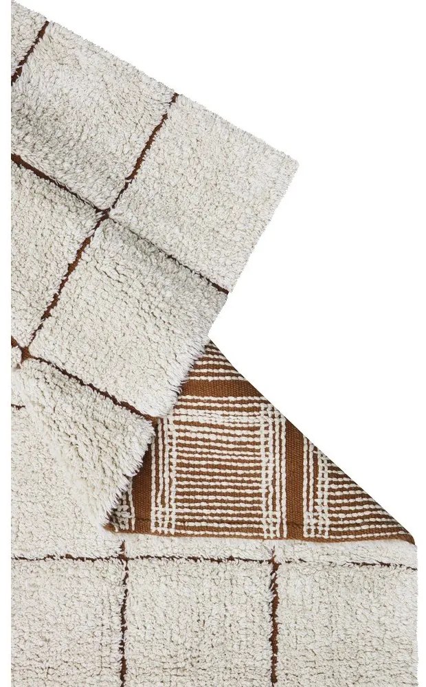 Krémový prateľný ručne tkaný bavlnený koberec 170x240 cm Mosaic – Lorena Canals