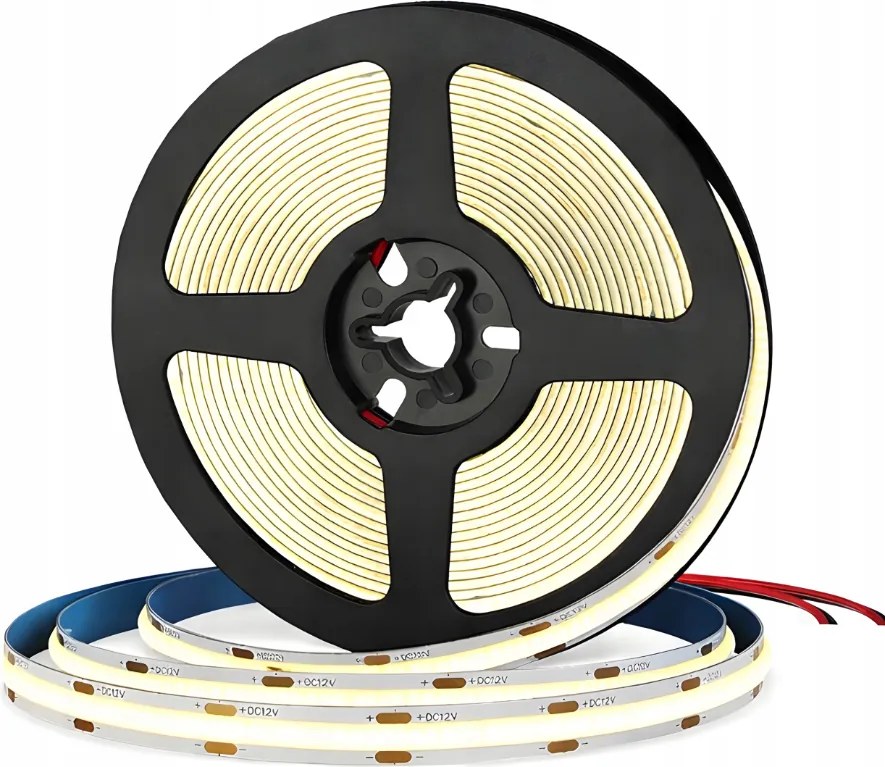 Sada neónových COB LED pásikov 12V 5m 4000K 60W - zdroj + ovladač