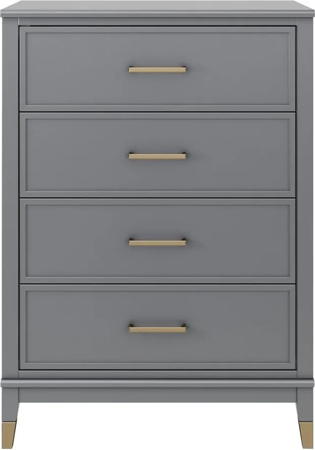 Sivá komoda CosmoLiving by Cosmopolitan Westerleigh, 75 x 106 cm