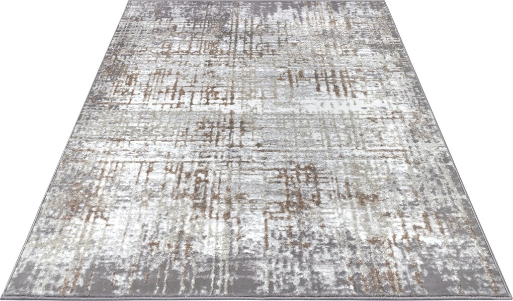 Kusový koberec Shine 105925 Abstract Cream Grey, 67x120, šedá, obývacia izba, Hanse Home