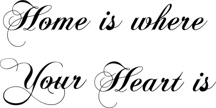 Nálepka na stenu nápis HOME IS WHERE YOUR HEART IS 100 x 200 cm