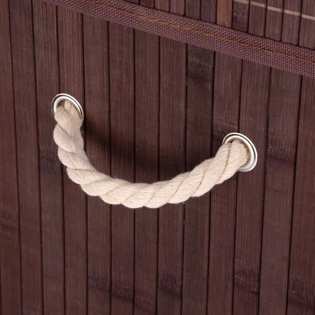 Kôš na bielizeň 100 l bambusový hnedý